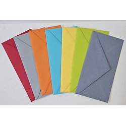 Enveloppe DL colorée 11x22 cm